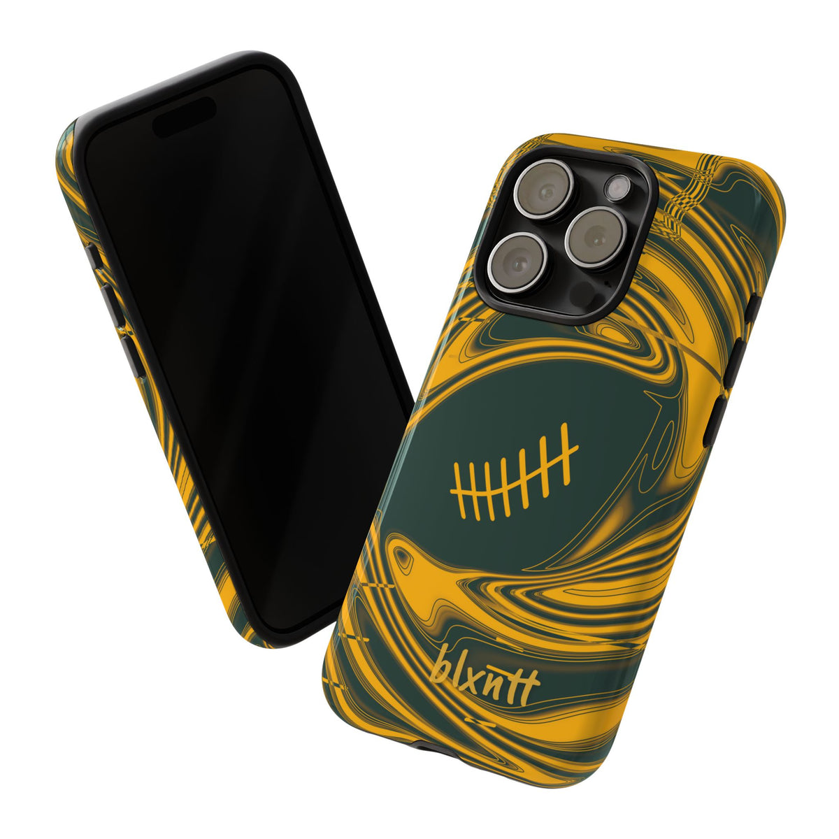 Green & Gold Trippy Football Phone Case