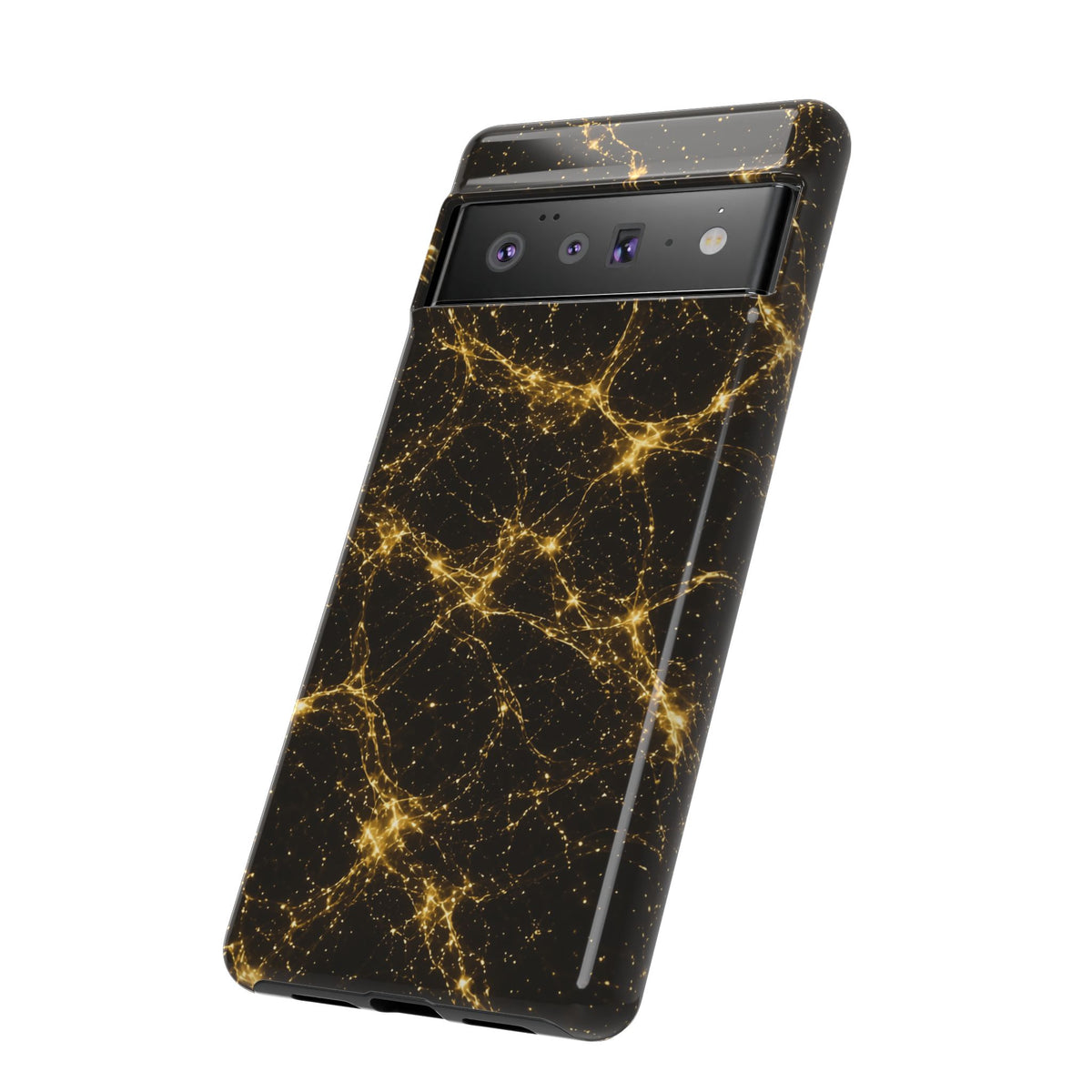 Neon Mycelium - Gold Filigree Phone Case