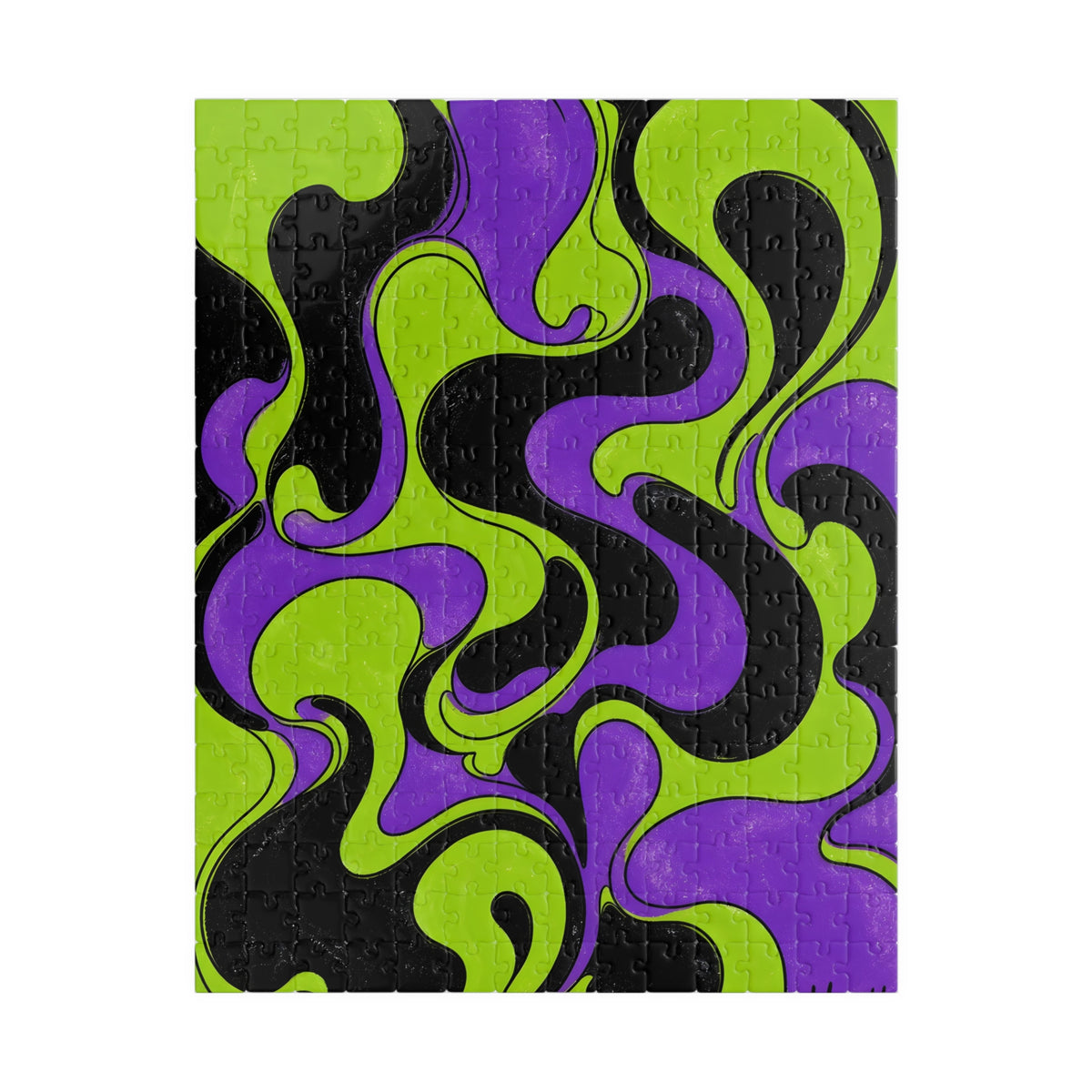 Fillmore Flow - Lime & Purple Jigsaw Puzzle