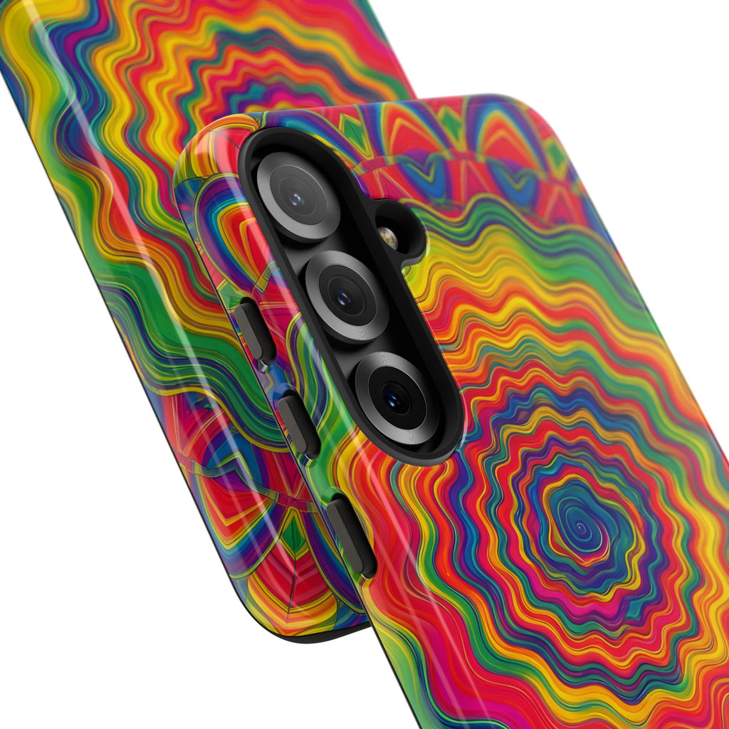 Hypnotic Rainbow Ripple Phone Case