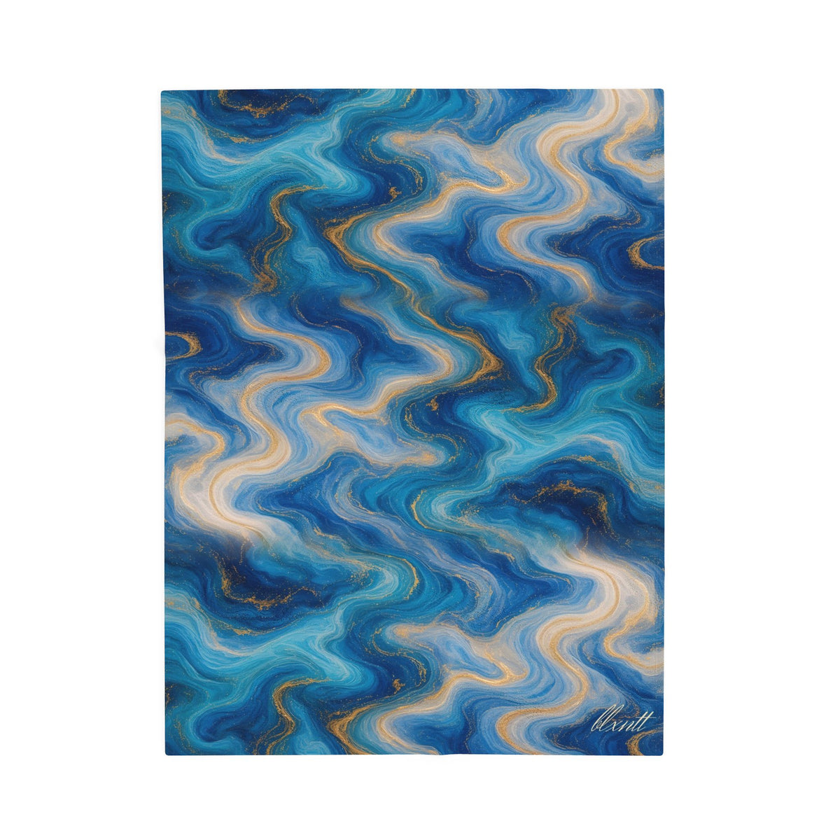 Ocean Blue Marble Blanket
