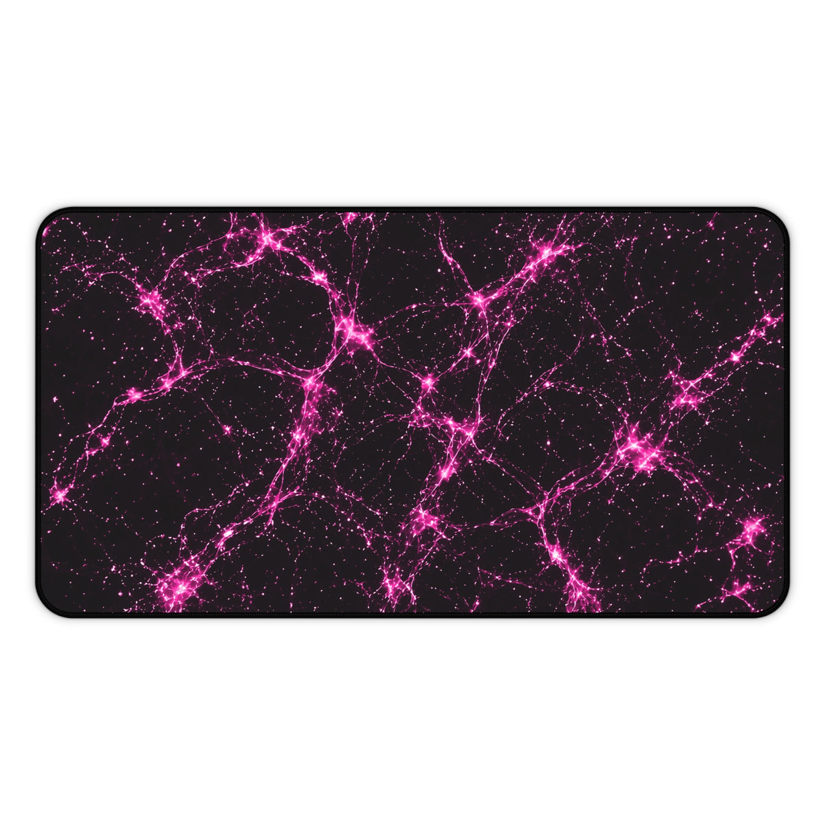 Neon Mycelium - Hot Pink Pulse Desk Mat