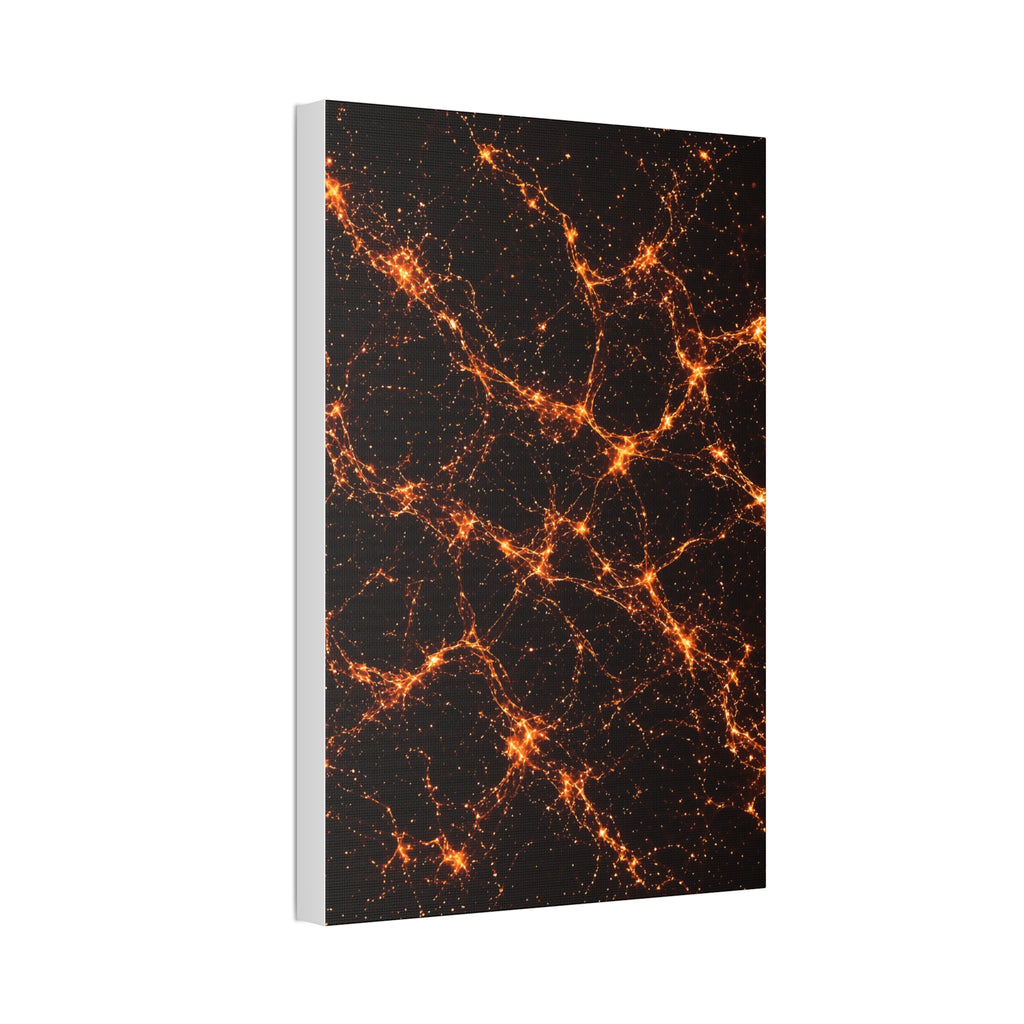 Neon Mycelium - Solar Flare Glossy Canvas