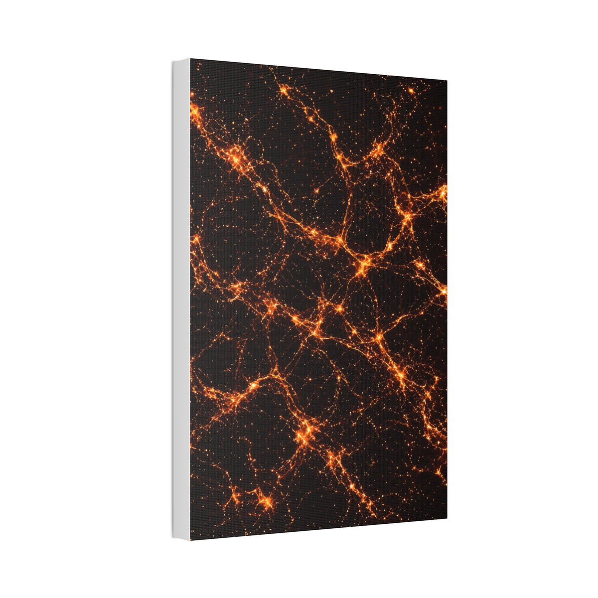 Neon Mycelium - Solar Flare Glossy Canvas