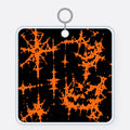 Orange Spiderweb Pumpkin Acrylic Keychain