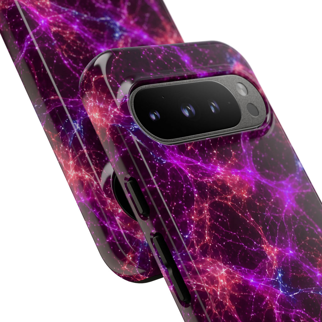 Neon Mycelium - Ember Orchid Phone Case