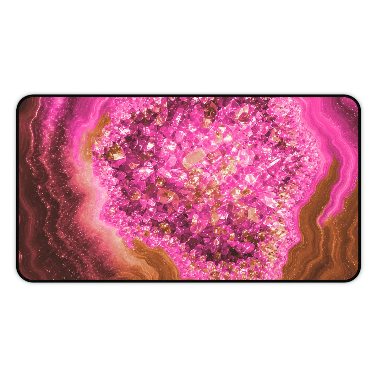 Geode Core - Terracotta Neon Desk Mat