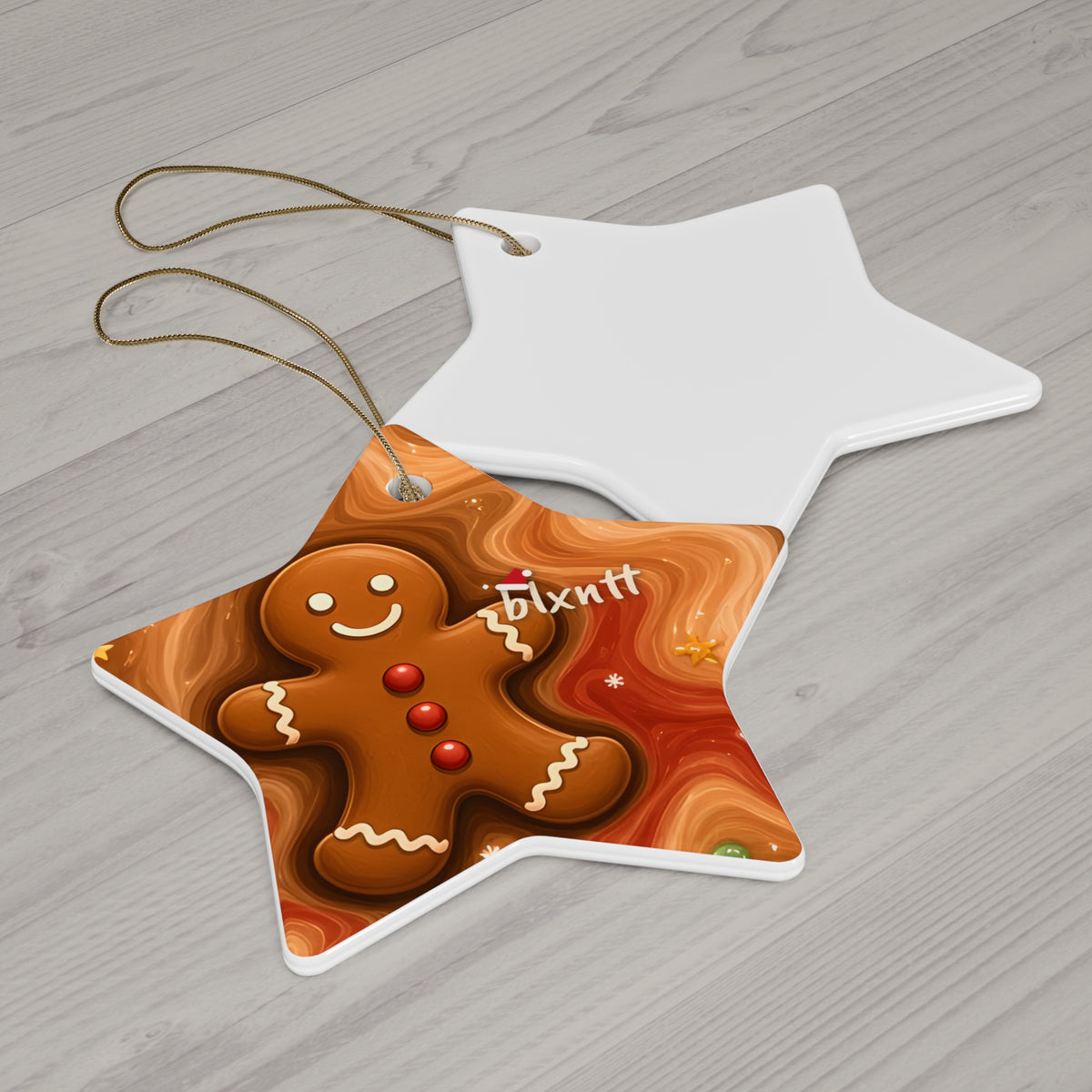 Gingerbread Trippy Christmas Ornament
