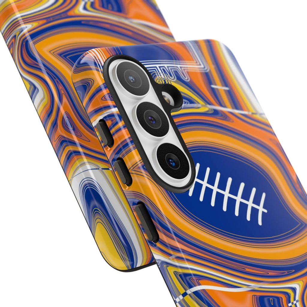 Royal Blue & Yellow Trippy Football Phone Case