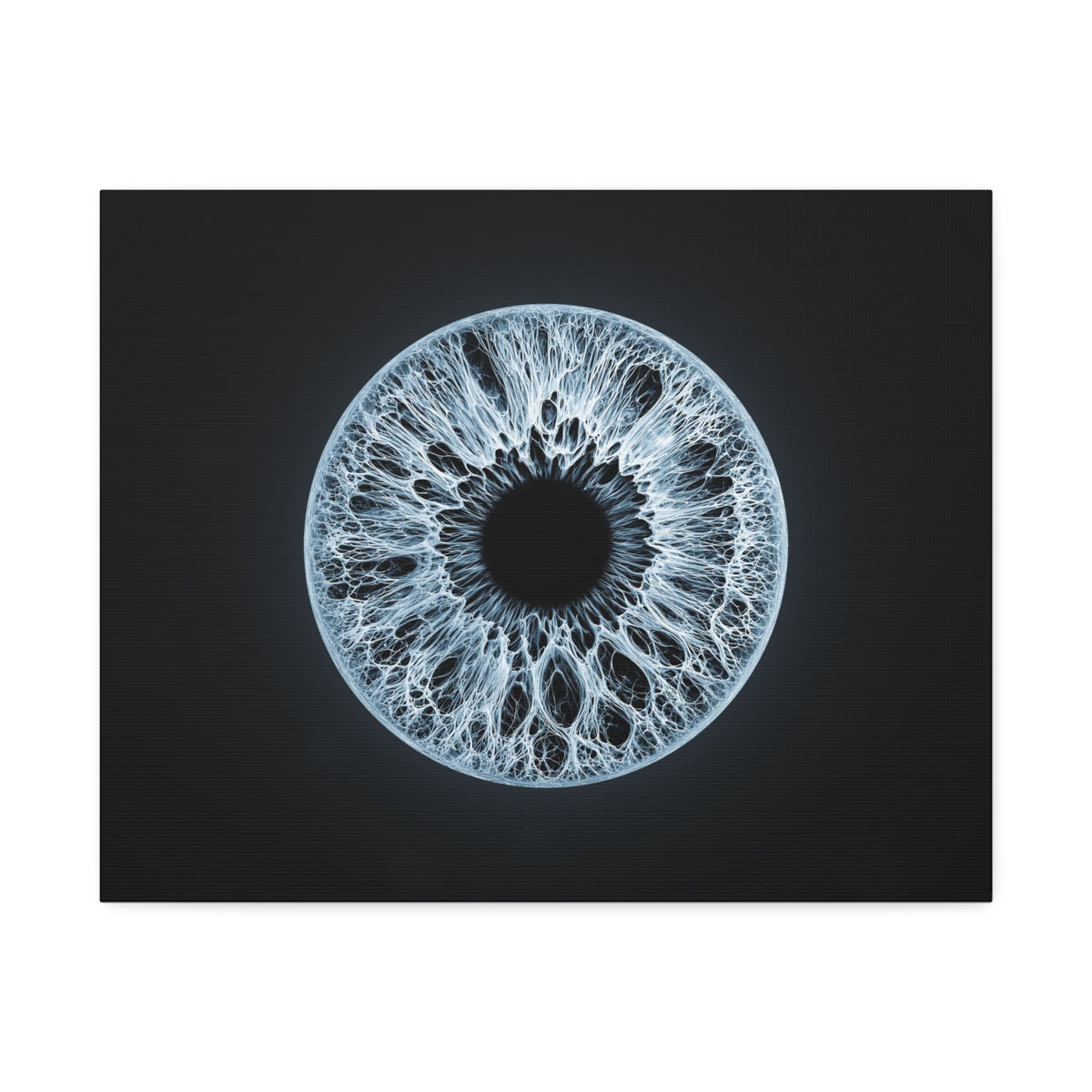 BLXNTT Iris – Lace Web Ice Blue Glossy Canvas