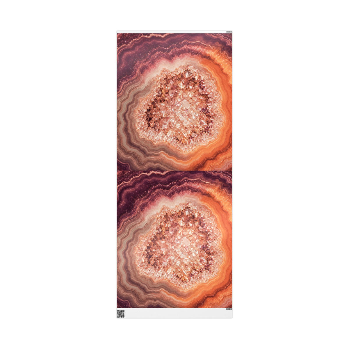 Geode Core - Peach Sorbet Wrapping Paper