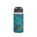 Turquoise & Copper Marble Water Bottle