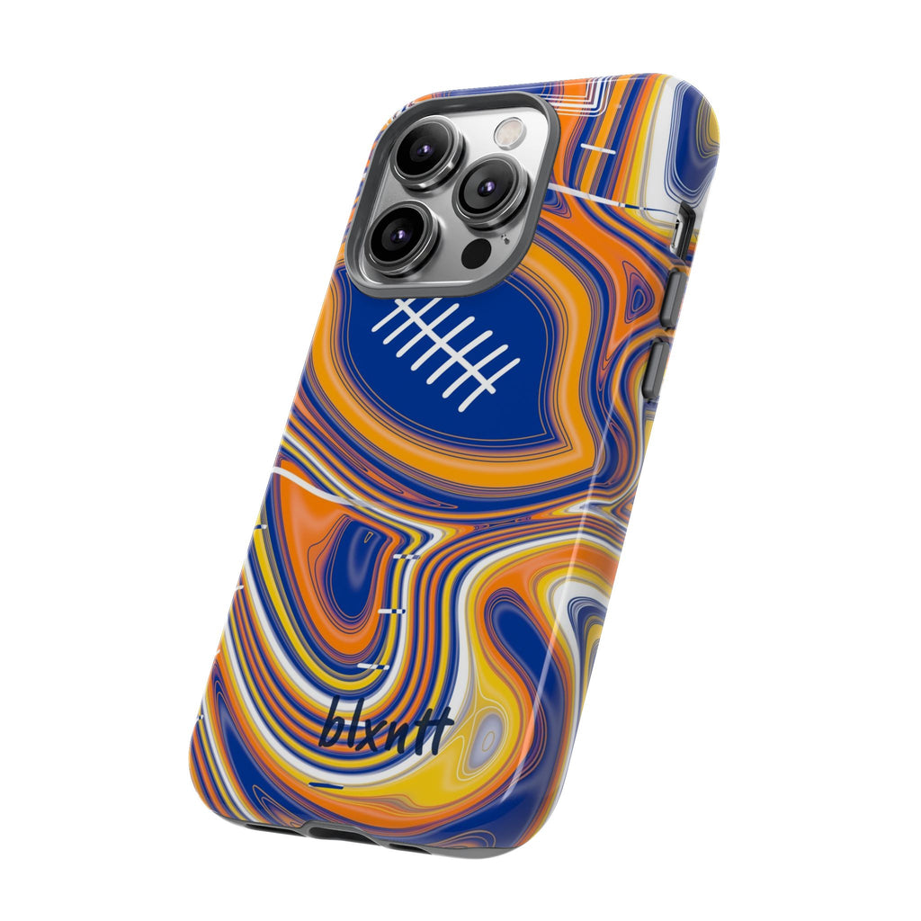 Royal Blue & Yellow Trippy Football Phone Case