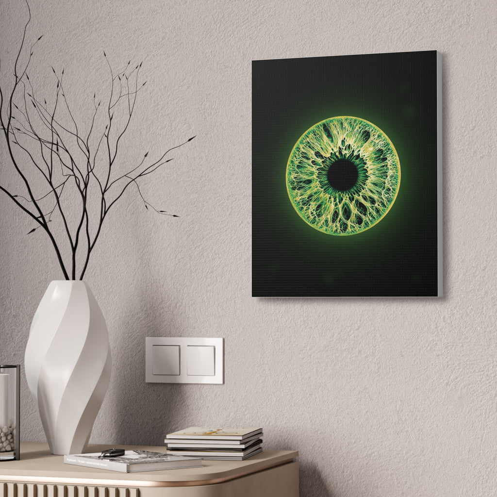 BLXNTT Iris – Lace Web Emerald Gold Glossy Canvas