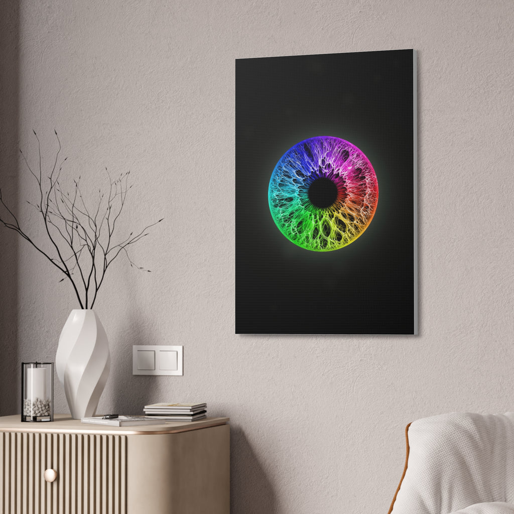 BLXNTT Iris – Lace Web Rainbow Sectors Glossy Canvas