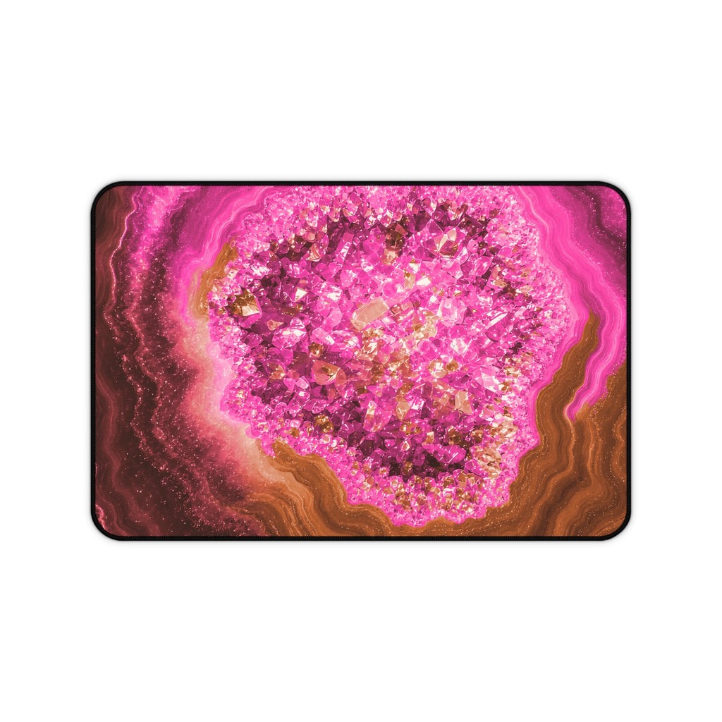 Geode Core - Terracotta Neon Desk Mat