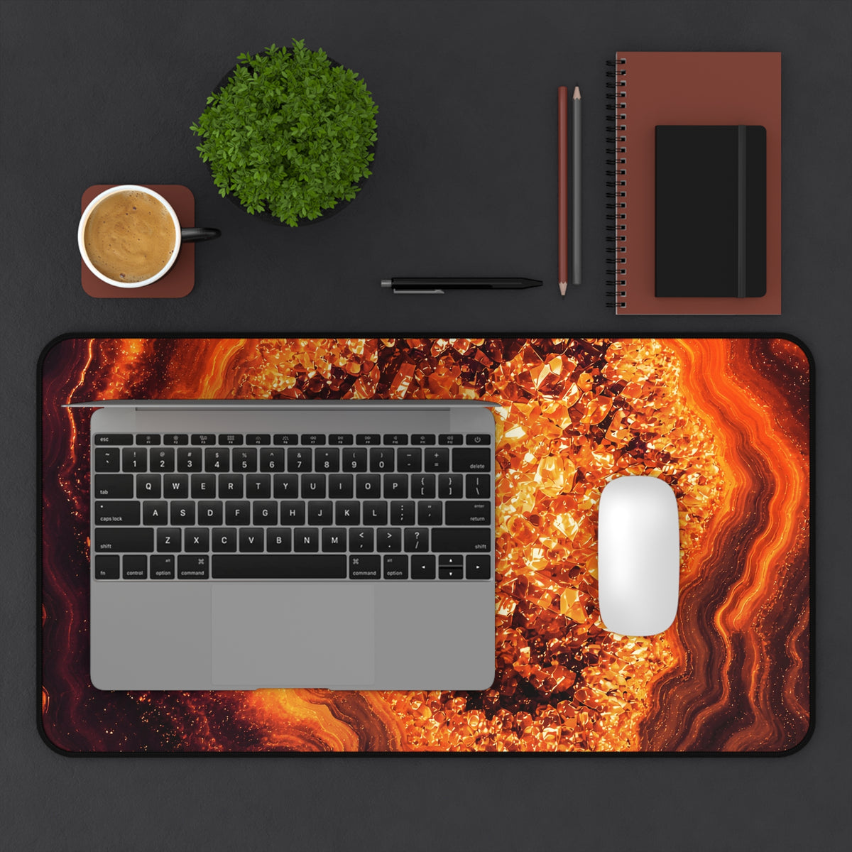 Geode Core - Molten Lava Desk Mat