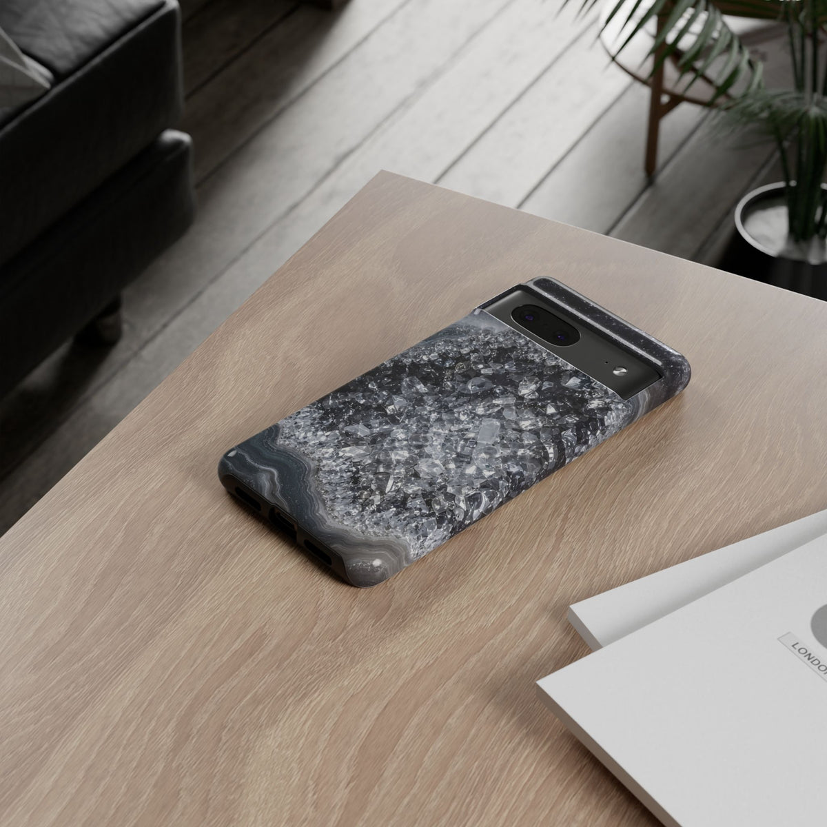 Geode Core - Silver Smoke Phone Case