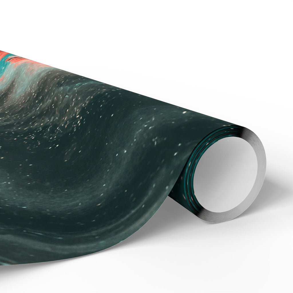 Geode Core - Coral Teal Wrapping Paper