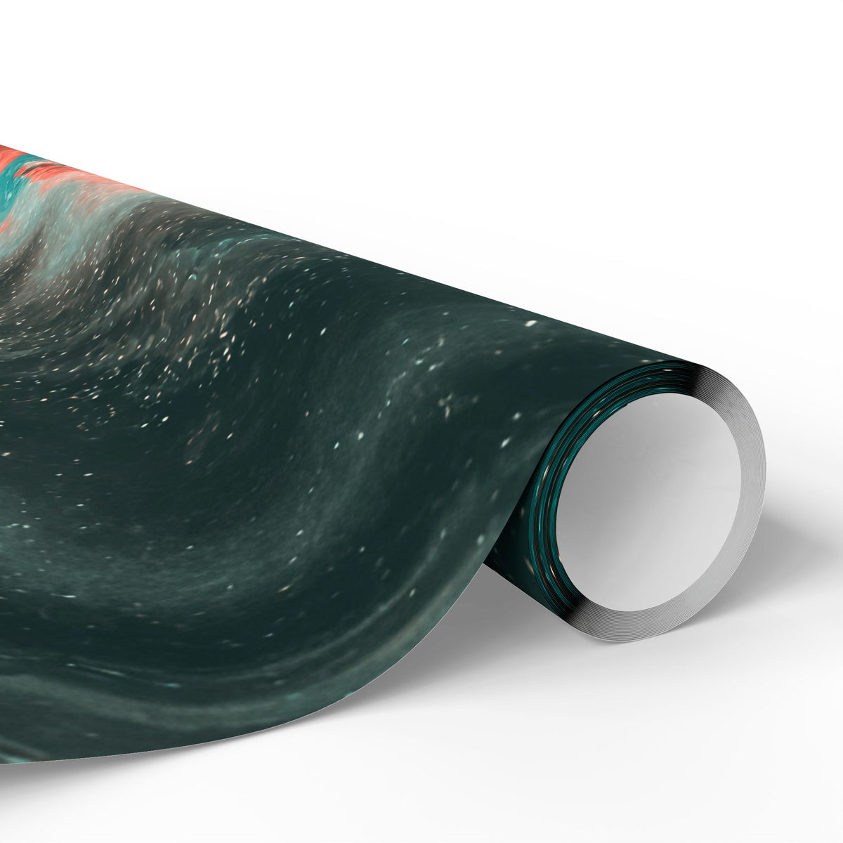 Geode Core - Coral Teal Wrapping Paper