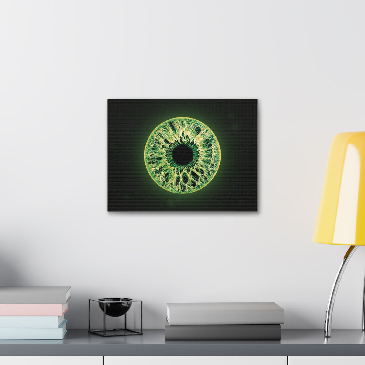BLXNTT Iris – Lace Web Emerald Gold Glossy Canvas