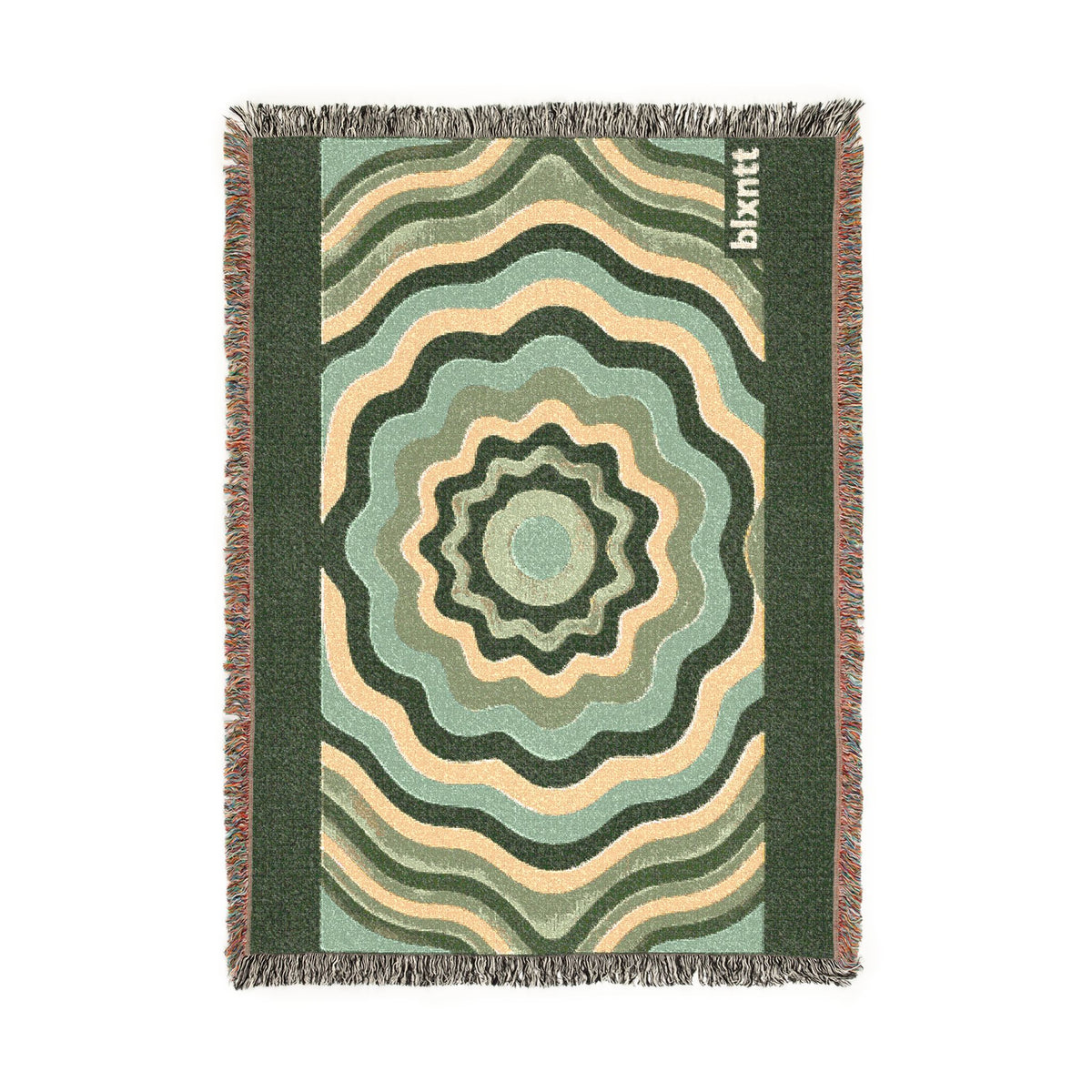 BLXNTT Green Hippie Woven Blanket #3