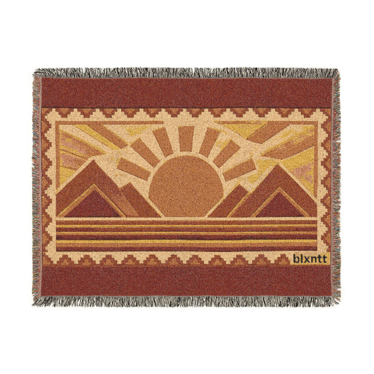 BLXNTT Orange Hippie Woven Blanket #1