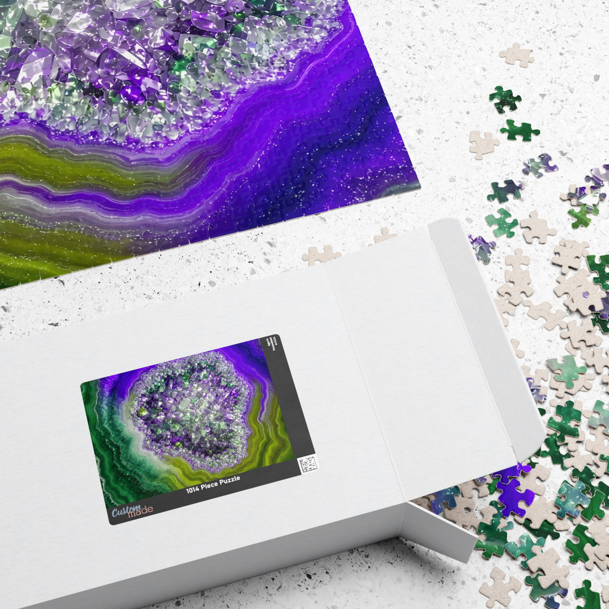 Geode Core - Ruby Emerald Jigsaw Puzzle