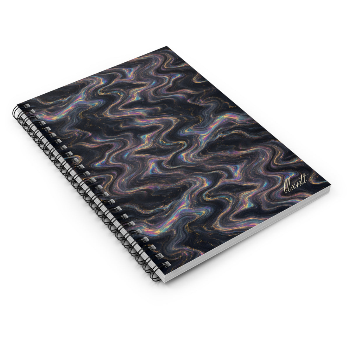 Galaxy Iridescent Marble Spiral Notebook
