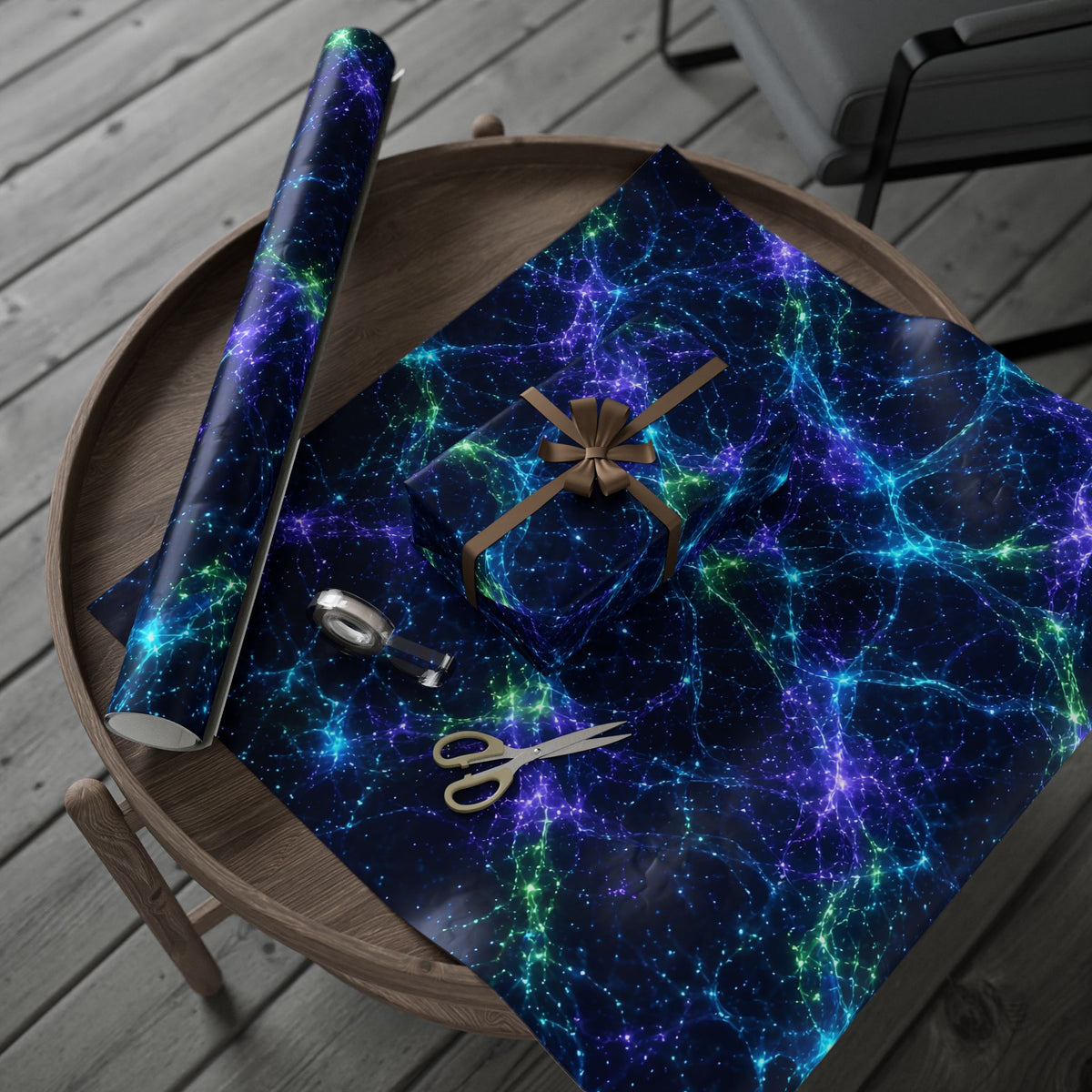 Neon Mycelium - Original Glow Wrapping Paper