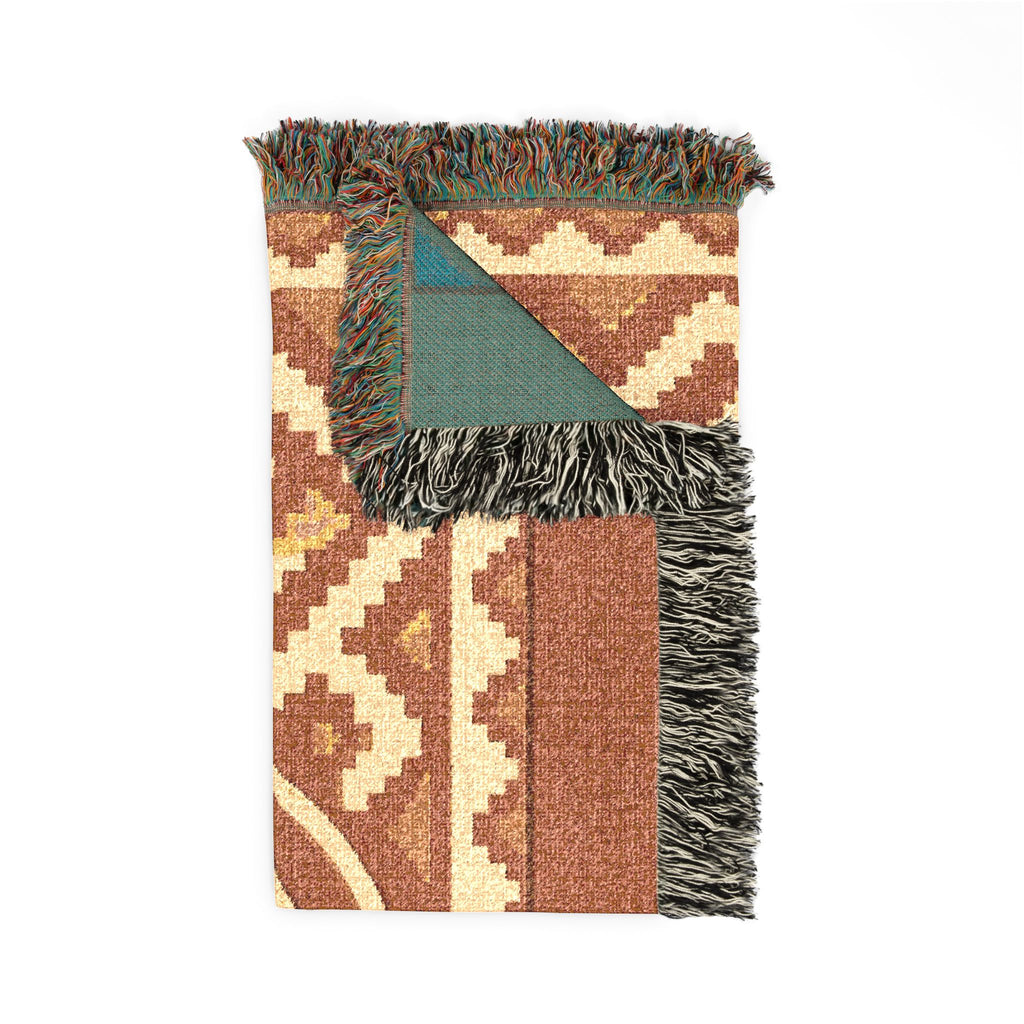 BLXNTT Orange Hippie Woven Blanket #3