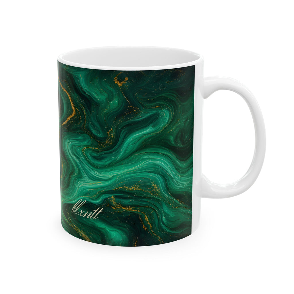 Emerald & Black Marble Mug