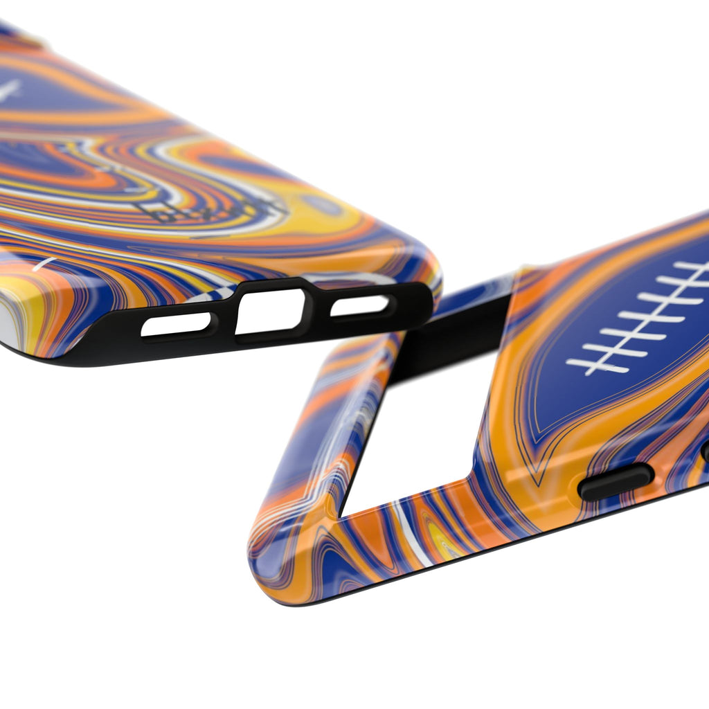 Royal Blue & Yellow Trippy Football Phone Case