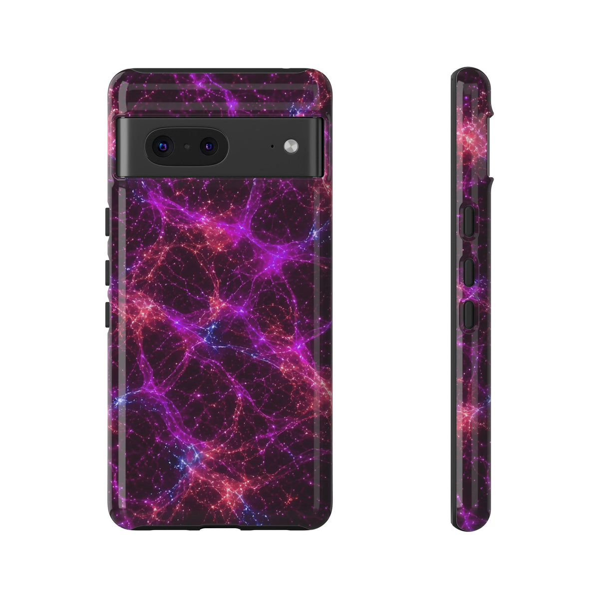 Neon Mycelium - Ember Orchid Phone Case