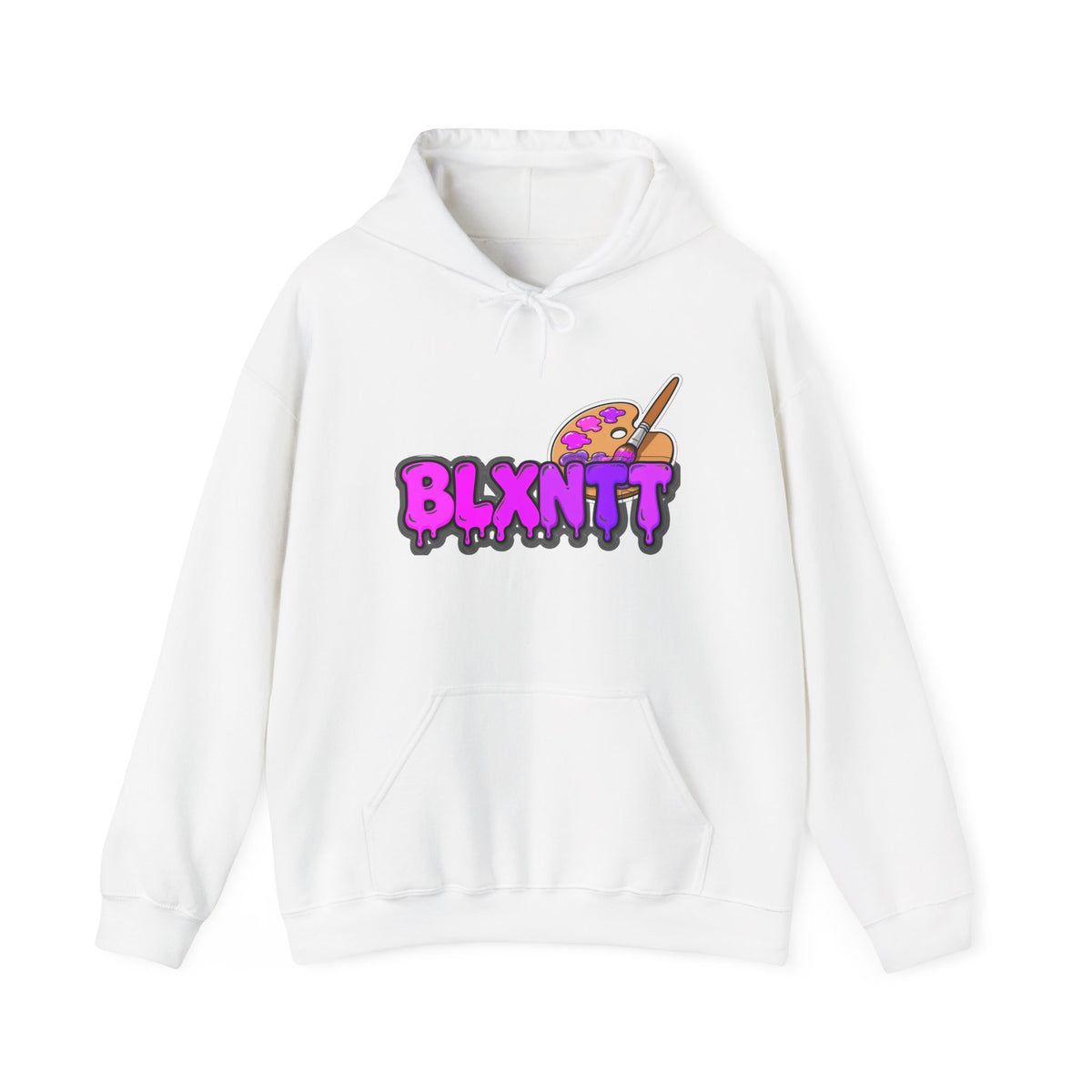 BLXNTT Paint Spill Hoodie - Purple (White)