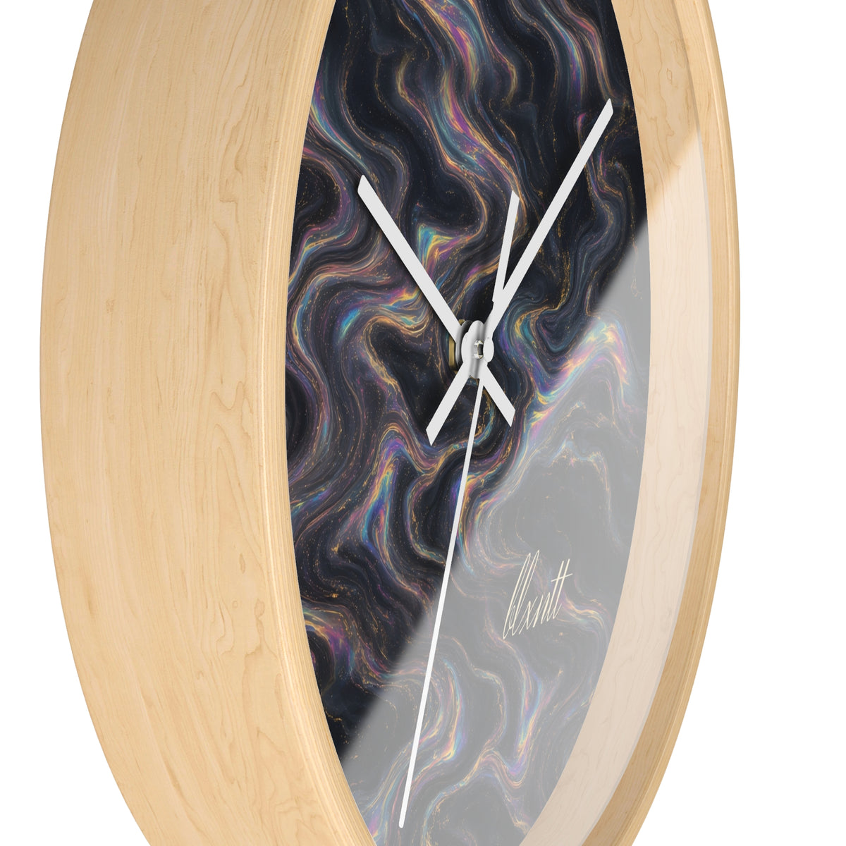 Galaxy Iridescent Marble Wall Clock