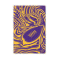 Purple & Gold Trippy Football Canvas