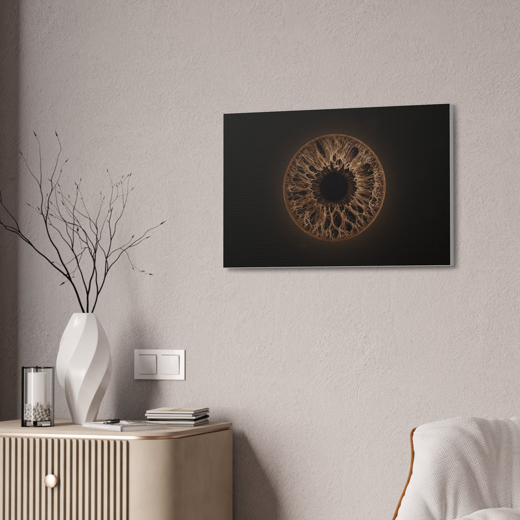 BLXNTT Iris – Lace Web Dark Brown Glossy Canvas