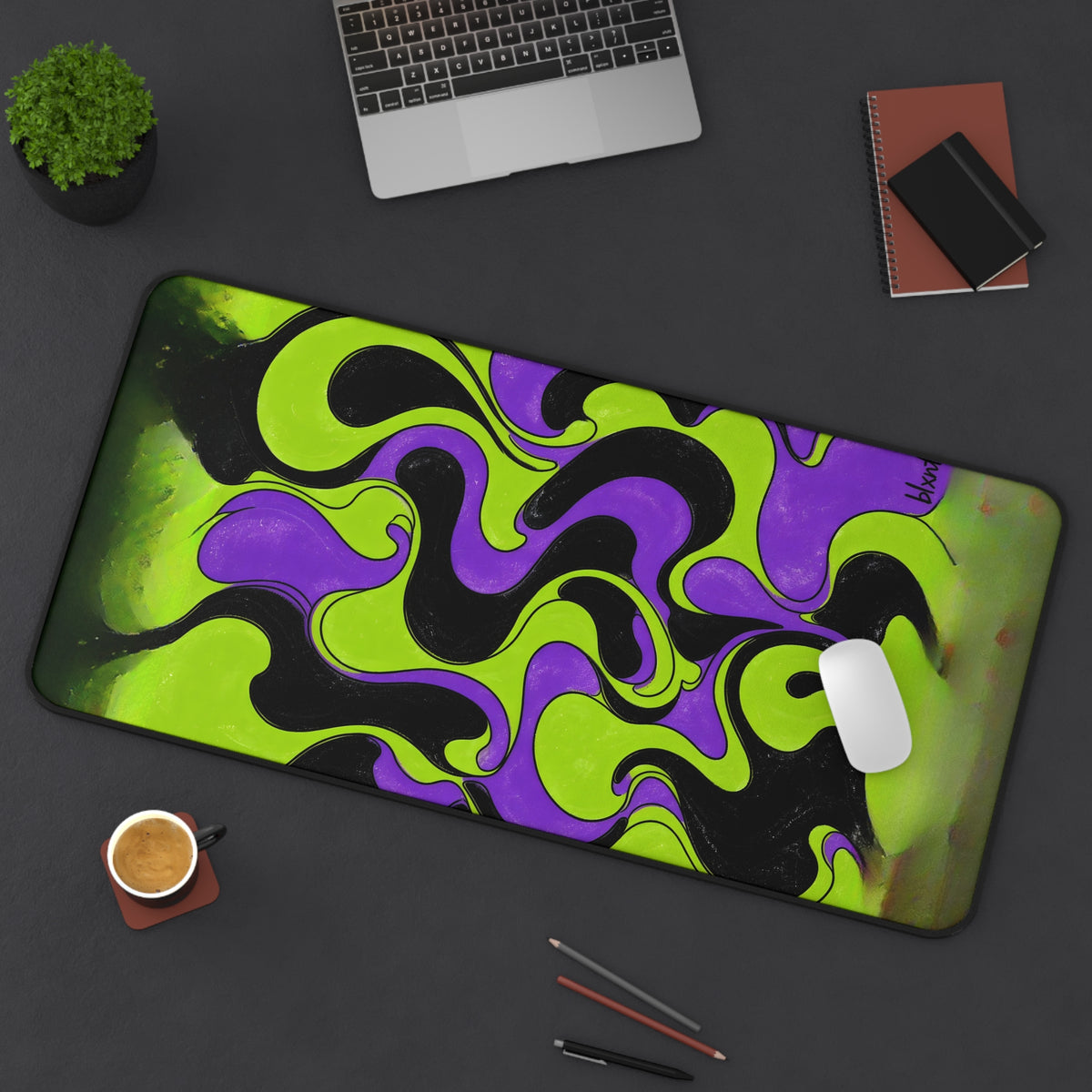 Fillmore Flow - Lime & Purple Desk Mat