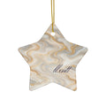 White & Gold Marble Ornament