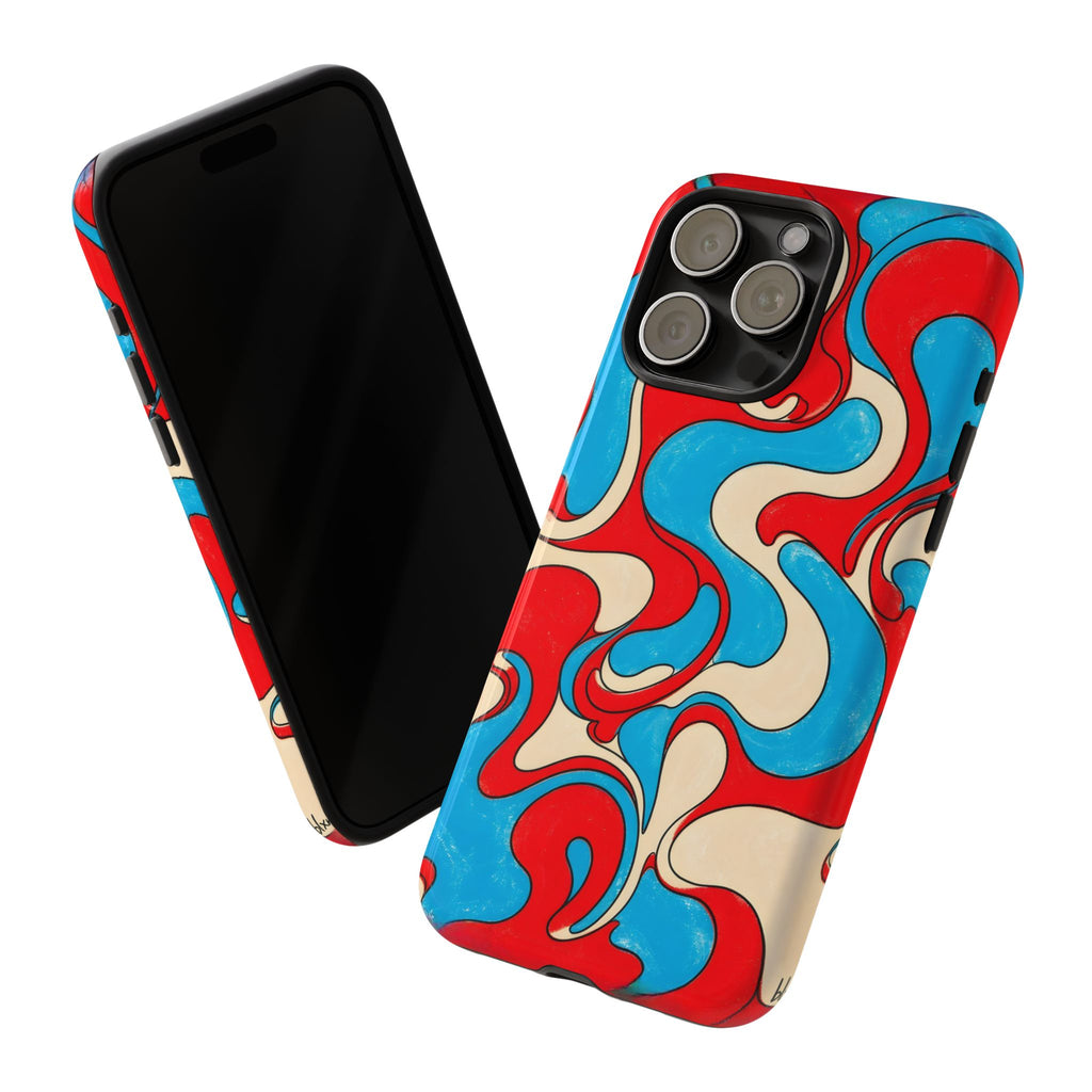 Fillmore Flow - Red, Cyan & Cream Phone Case
