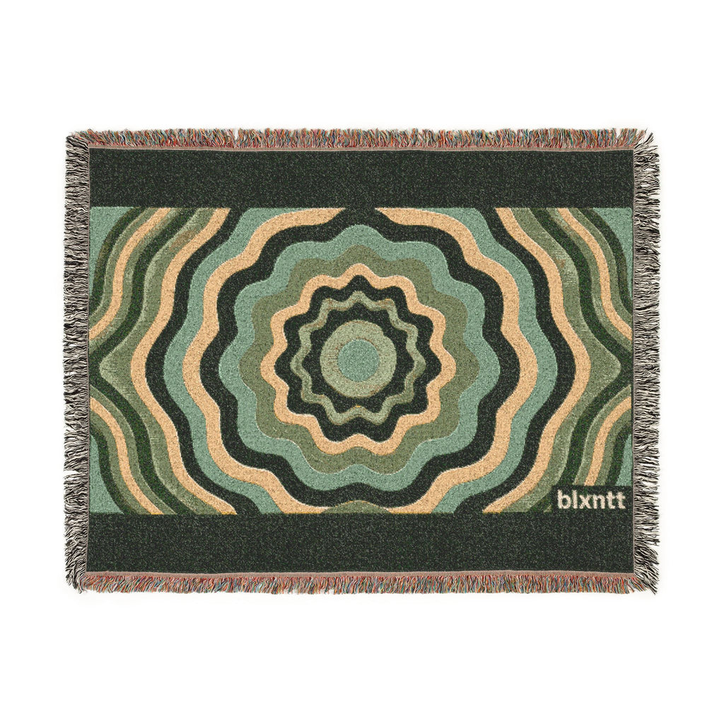 BLXNTT Green Hippie Woven Blanket #3