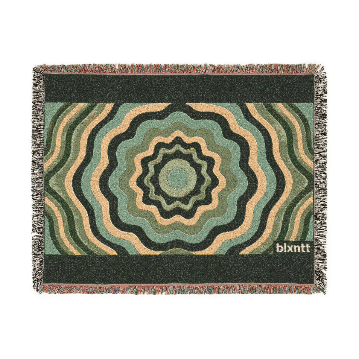 BLXNTT Green Hippie Woven Blanket #3