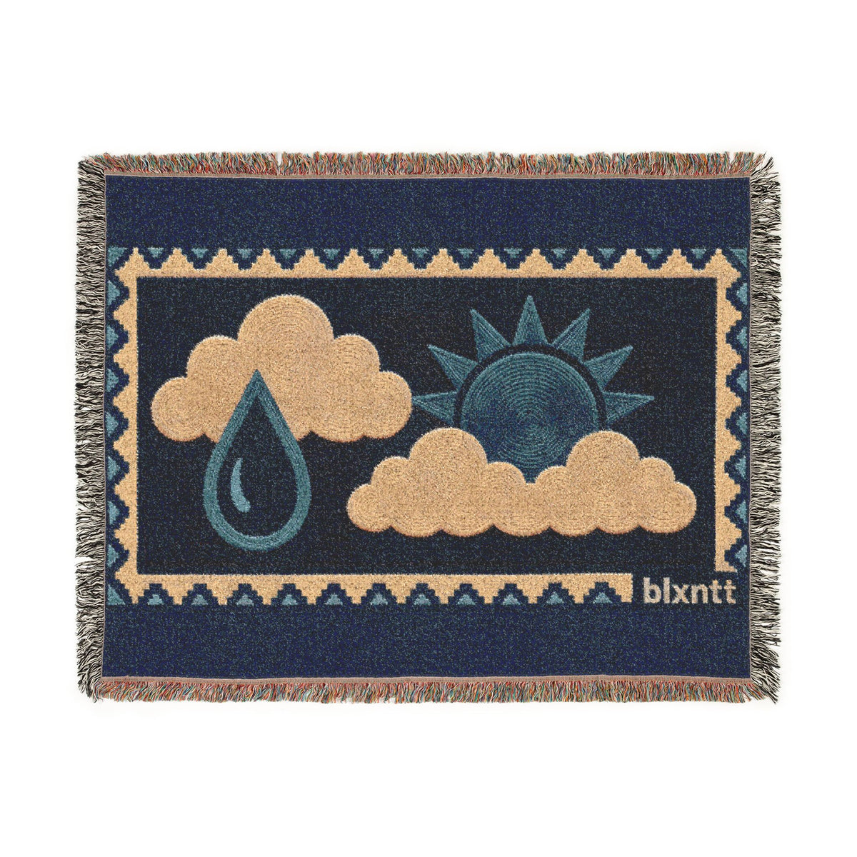 BLXNTT Blue Hippie Woven Blanket #3