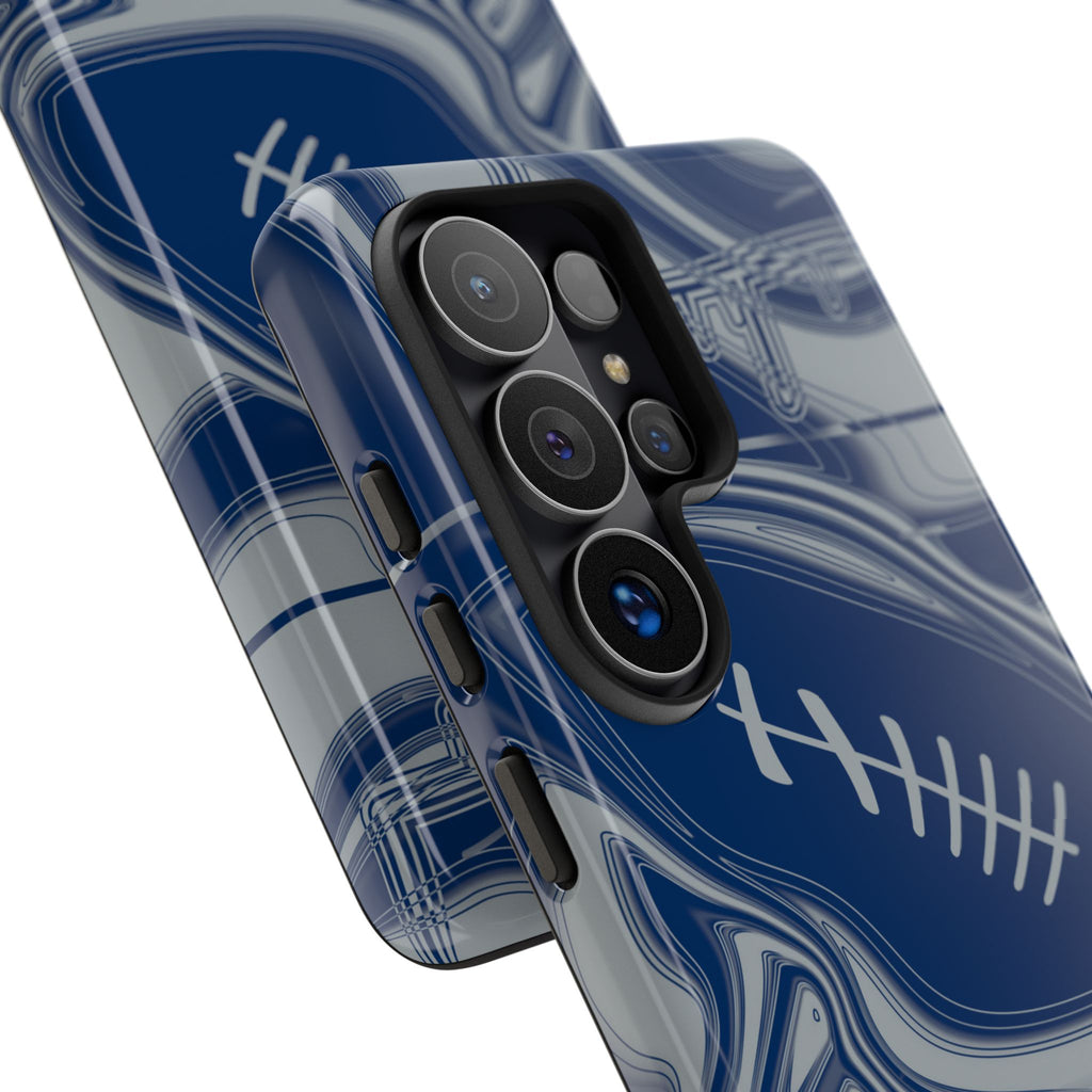 Blue & Gray Trippy Football Phone Case