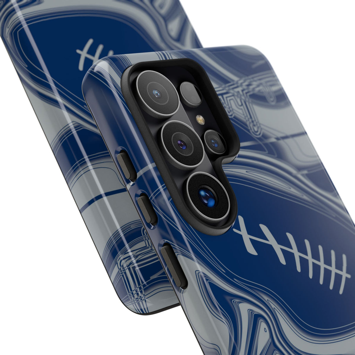 Blue & Gray Trippy Football Phone Case