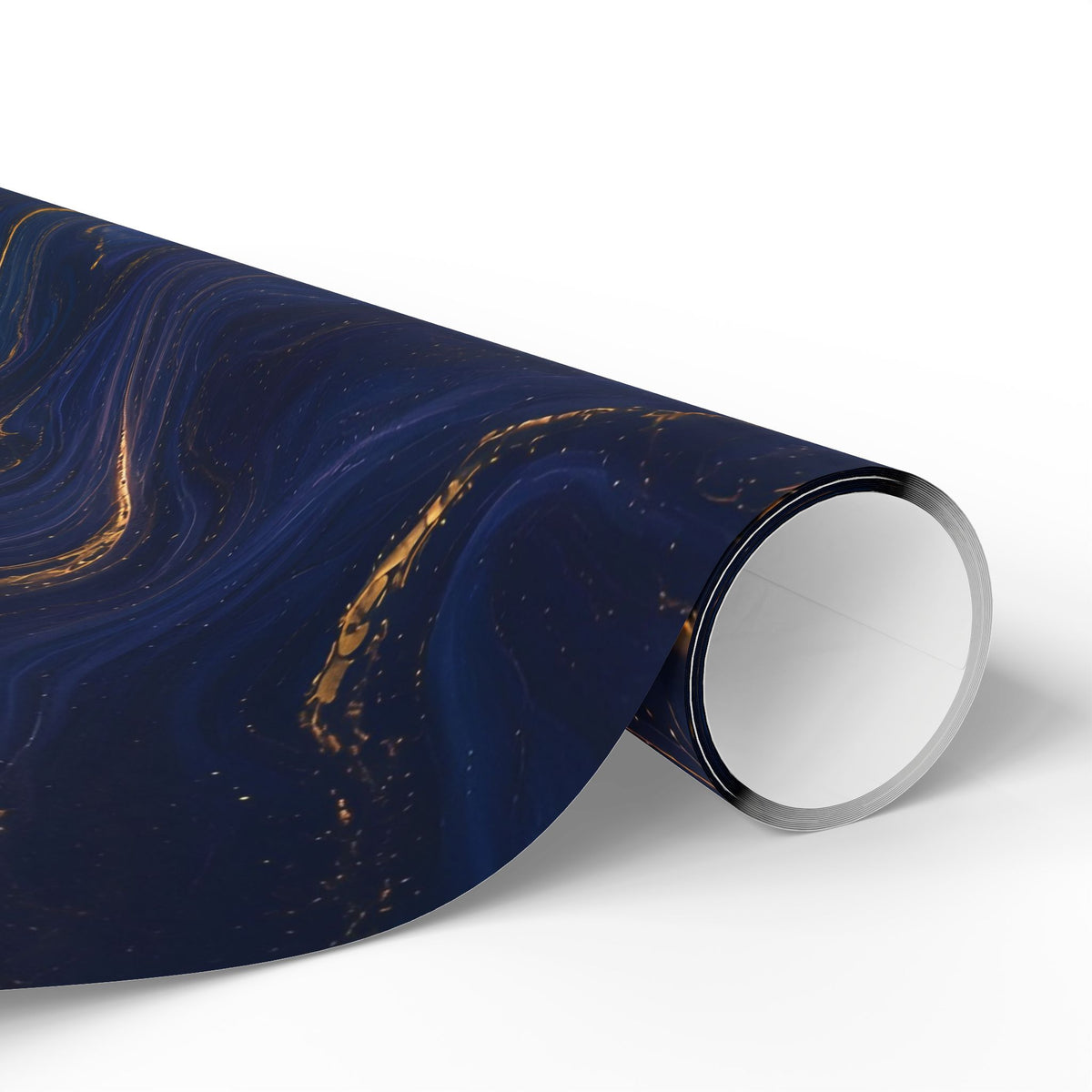Navy & Gold Marble Wrapping Paper