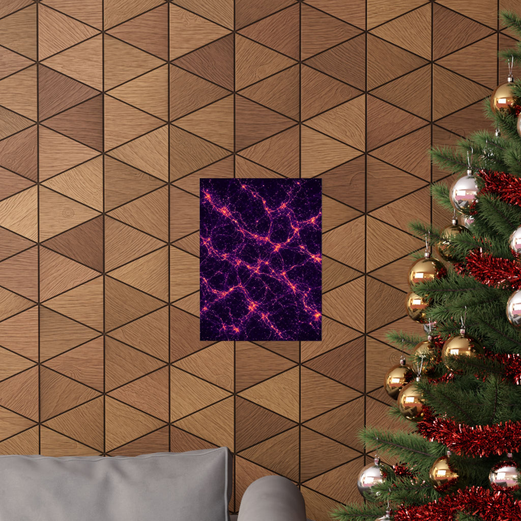 Neon Mycelium - Sunset Synapse Poster