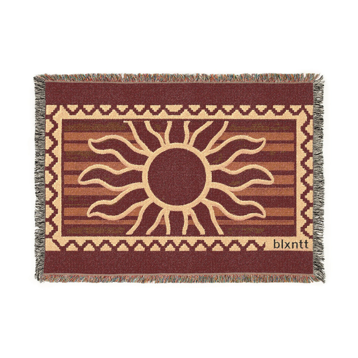 BLXNTT Red Hippie Woven Blanket #4