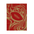 Scarlet & Gold Trippy Football Blanket